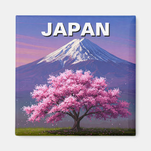 Japan Mount Fuji Fujisan Cherry Blossoms Briefkaar Magneet