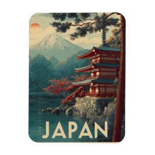 Japan Mount Fuji vintage Magneet
