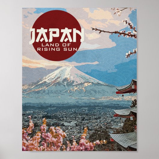 Japan Mt. Fuji Travel Poster (Voorkant)
