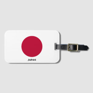 Japan National Flag Patriotic Bagagelabel