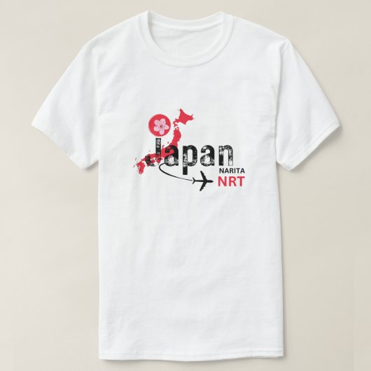 Japan NRT Luchthavencode T Shirt (Design voorkant)