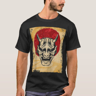 Japan Oni Masker Fighter Japanse Retro Raglan 1 T-shirt