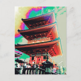 Japan Pagoda Psychedelic Series Briefkaart