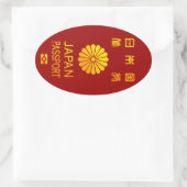 japan passport ovale sticker (Tas)