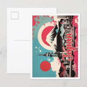 Japan Pop Art Travel Illustration Briefkaart