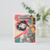 Japan Pop Art Travel Illustration Briefkaart (Staand voorkant)
