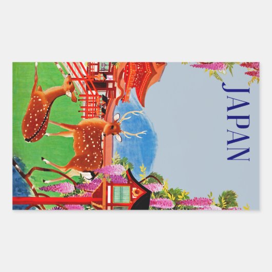 Japan Rechthoekige Sticker (Voorkant)