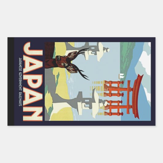 Japan Rechthoekige Sticker (Voorkant)