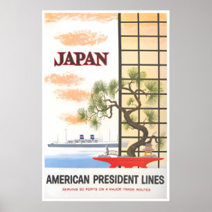 Japan Reisposter American President Lines Print