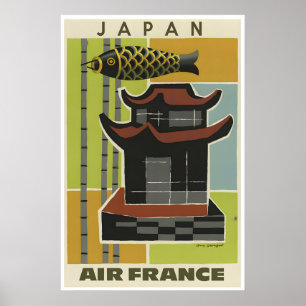 Japan Reisposter Japanse Kunst Man Georget Print