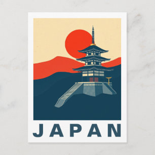 Japan Reizen Kunst Pagode Tempel Briefkaart
