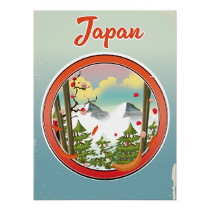 Japan reizen logo perfect poster