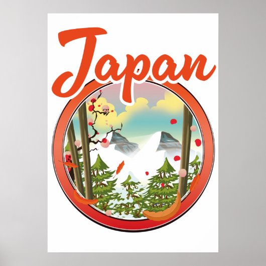 Japan reizen logo poster (Voorkant)