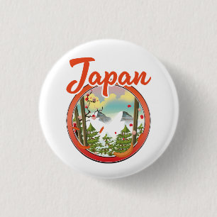Japan reizen logo ronde button 3,2 cm