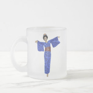 Japan Relief Donatie - Blue Kimono Geisha Mok