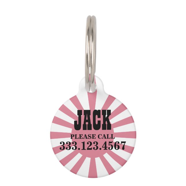 Japan Rising Sun Flag Huisdierpenning (Voorkant)