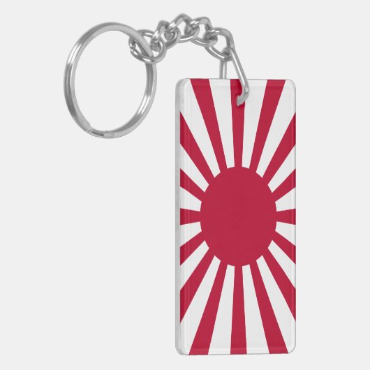Japan Rising Sun Flag Sleutelhanger (Voorkant Links)