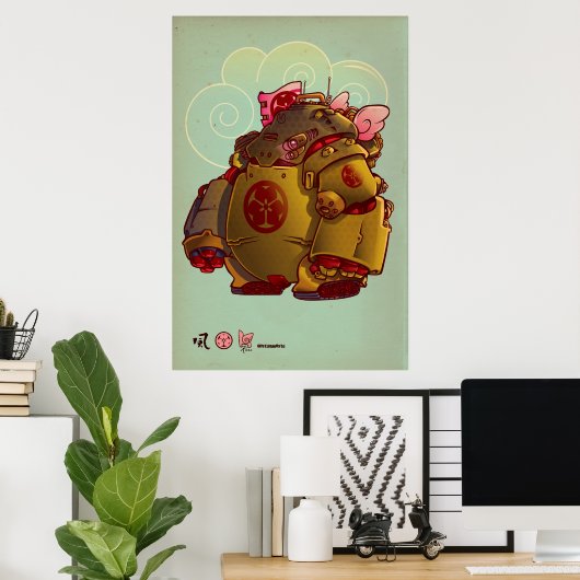 japan robot poster (Thuiskantoor)