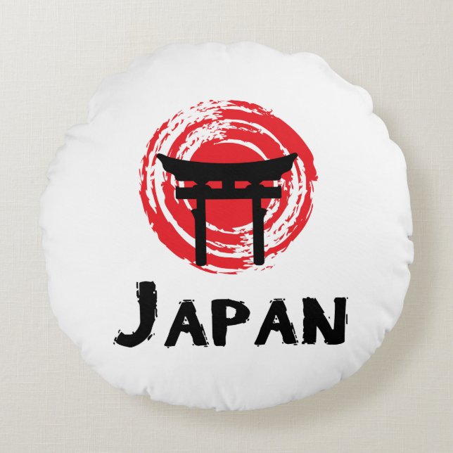 Japan Rond Kussen (Voorkant)