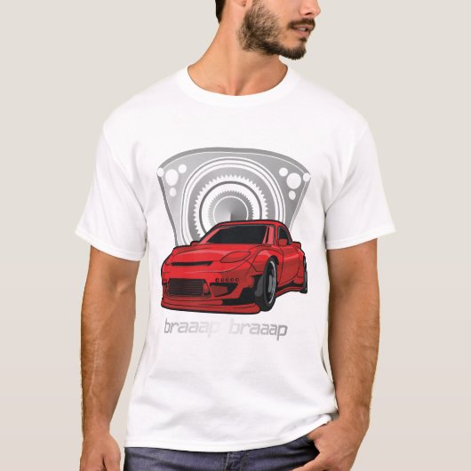 Japan Rotary Mazda RX7 BRAAP T-shirt (Voorkant)