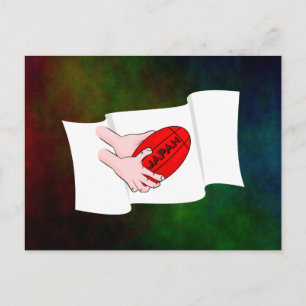 Japan Rugby Team Supporters vliegen met een bal Briefkaart