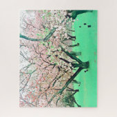 Japan Sakura cherry blossom landschap uitdagend Legpuzzel (Verticaal)
