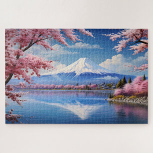 Japan, Sakura en Fuji landschap Legpuzzel