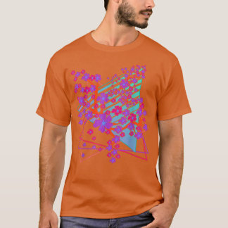 Japan Sakura Flower Vaporwave 80s Retro Art Cherry T-shirt