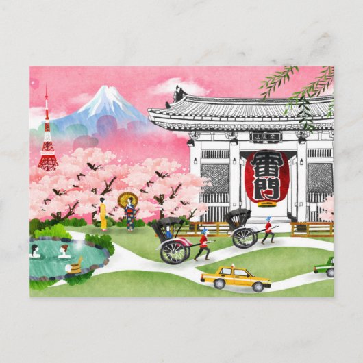 Japan Scene Briefkaart (Voorkant)