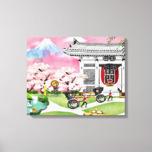 Japan Scene Canvas Afdruk (Voorkant)