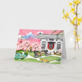 Japan Scene Kaart (Gele Bloem)