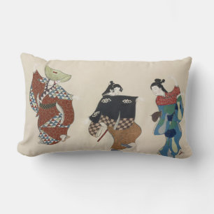 japan schilderij traditionele  danseres kimono kussen