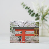 Japan Shrines en Sakura Briefkaart (Staand voorkant)