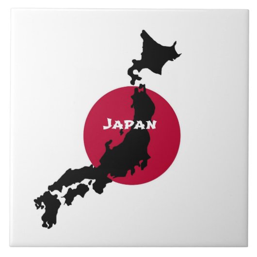Japan Silhouet Tegeltje (Voorkant)