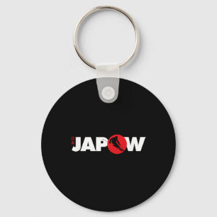 Japan Ski Shirt Japow Poederskiën Japanse Vlag  Sleutelhanger