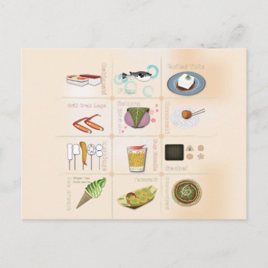 Japan Snack Food Briefkaart (Voorkant)