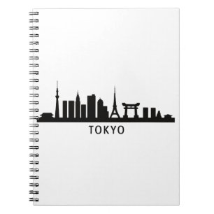 Japan Stadsgezicht Reizen   Tokio Silhouet van de  Notitieboek