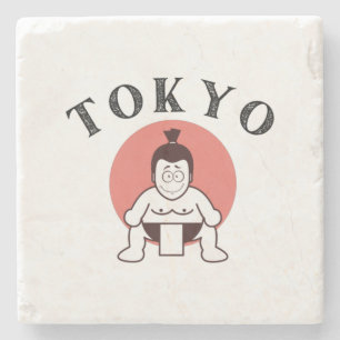 Japan Sumo Tokyo - Zoon van de zon Stenen Onderzetter