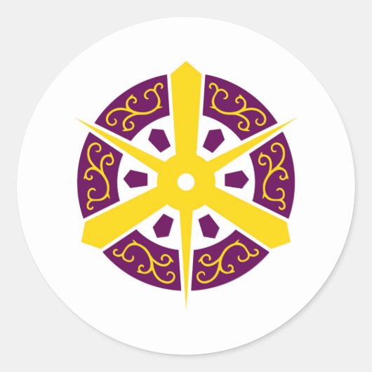Japan-symbool van de prefectuur Kyoto Ronde Sticker (Voorkant)