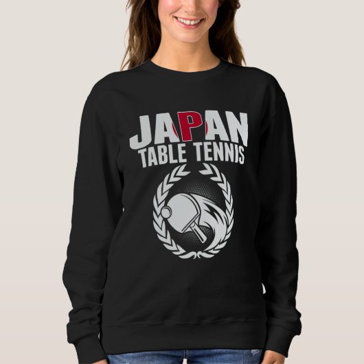 Japan Table Tennis Japanese Ping Pong Team Suppo Trui (Voorkant)