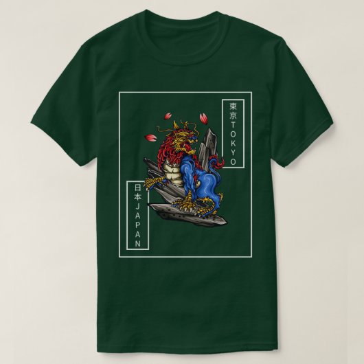 Japan Tokyo Dragon T-shirt (Design voorkant)
