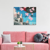 Japan Tokyo  Japans reisposter Canvas Afdruk (Insitu (Woonkamer))