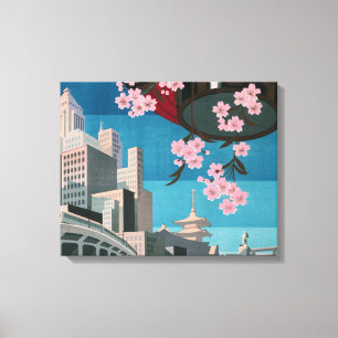 Japan Tokyo  Japans reisposter Canvas Afdruk