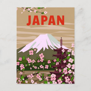 Japan Tokyo Travel waterverf Azië Briefkaart