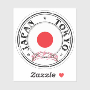 Japan TokyoSeal Sticker Ronde Vlag voor Laptop Boe