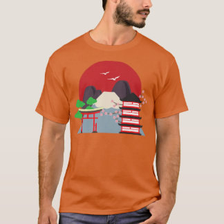 Japan Town Mount Fuji Sakura Japan Souvenir Gift T-shirt