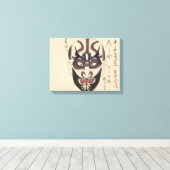 Japan - Traditionele Kabuki - zwart - Canvas Afdruk (Insitu (Houten vloer))