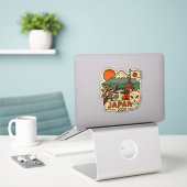 Japan Travel Design with Custom Year Sticker (Laptop op bureau)