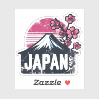 Japan Travel Sticker Design met iconische beziensw