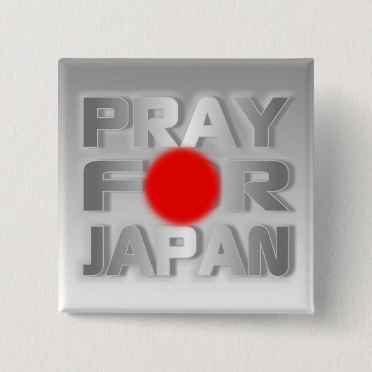 Japan Tsunami Support Vierkante Button 5,1 Cm (Voorkant)